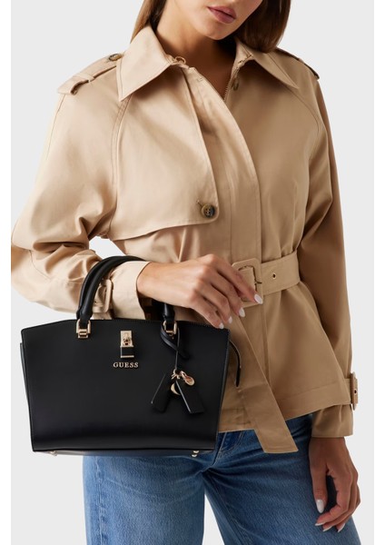 Queensland Logolu Çıkarılabilir Askılı Çanta HWVG9655060 Bayan Çanta HWVG96 55060 Bla fiyatları