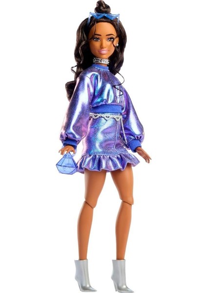 Deluxe Style, Metalik Mavi Elbiseli Bebek JFP42 fırsatları