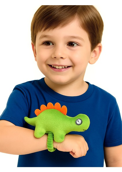 Erkek Çocuk Peluş Yeşil Dinozor Bileklik