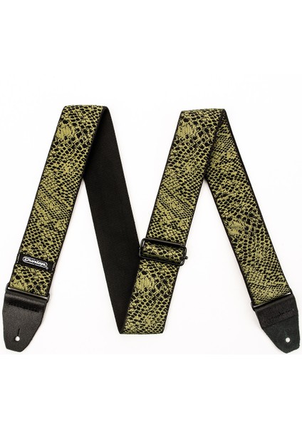 D6724 Jacquard Serpentine Green Gitar Askısı
