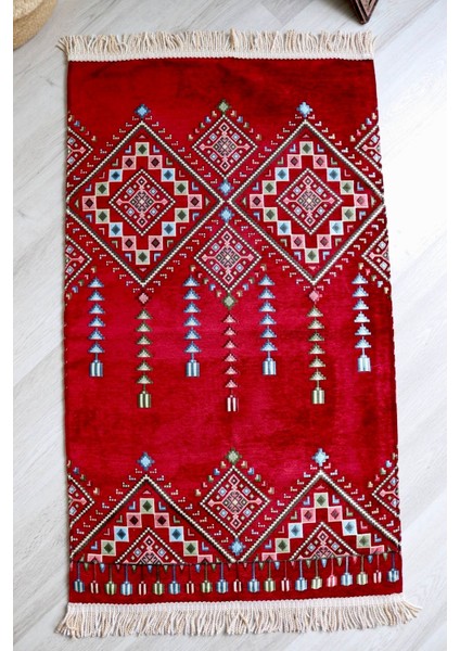 Kilim Desenli Astarlı Lüks Seccade S1020 Krımızı modelleri