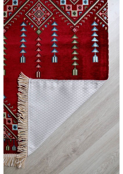 Kilim Desenli Astarlı Lüks Seccade S1020 Krımızı fırsatları