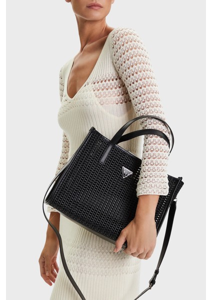 Brigitta Logolu Çıkarılabilir Askılı Dokuma Çanta HWWZ7206230 Bayan Çanta HWWZ72 06230 Bla fiyatları