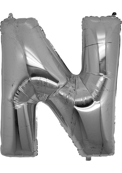 Gümüş Rengi Folyo Harf Balon 1 Metre