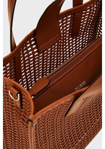 Brigitta Logolu Çıkarılabilir Askılı Dokuma Çanta HWWZ7206230COG Bayan Çanta HWWZ7206230 Cog fırsatları