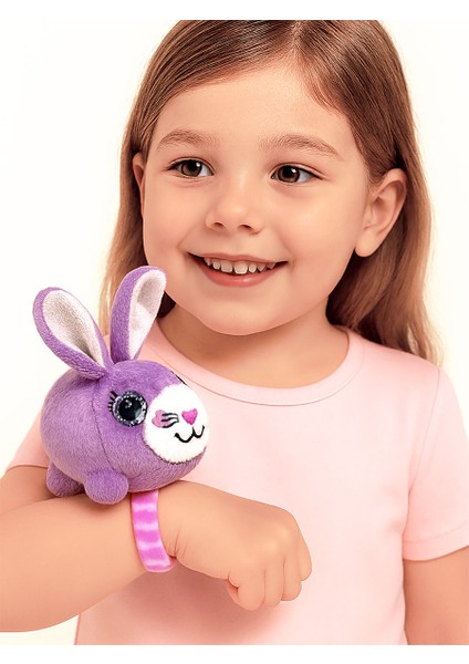 Kız Çocuk Peluş Mor Tavşan Bileklik