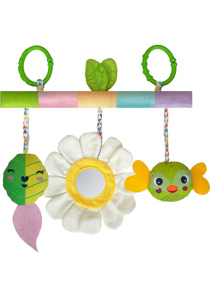 Bebek Arabası Oto Koltuğu ve Ana Kucağı Için Peluş Oyuncaklı Gelişim Trapezi