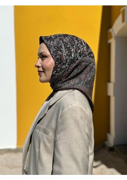 Soft Pamuk Etnik Desen Eşarp Gri fiyatları