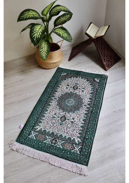 Osmanlı Desen Astarlı Lüks Seccade S1018 Yeşil modelleri