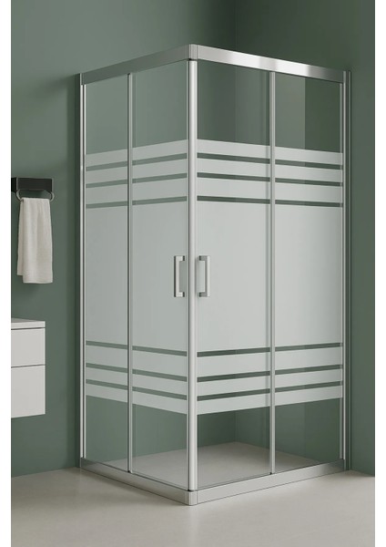 Duşakabin Kare Desenli 5mm H:190 cm