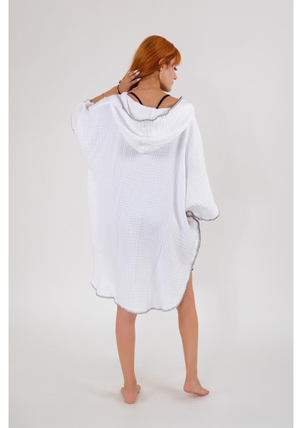 Neşe Home Stella 4 Kat Müslin Panço – Beyaz Renk, Yumuşak ve Nefes Alabilir modelleri