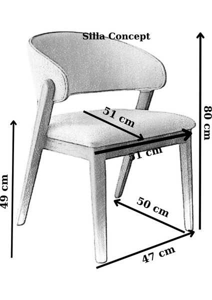 Concept Ay Sandalye Teddy Krem Desenli Kumaş Naturel Ahşap Sandalye indirimleri