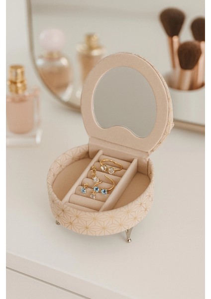 Berjer Figürlü Kadife Desenli Takı Bijuteri Mücevher Kutusu Biblo 16cm Krem Ithal Ürün fırsatları