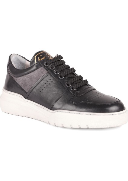 4705 Deri Erkek Sneaker Ayakkabı Siyah