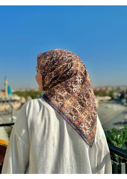 Soft Pamuk Eşarp Mor modelleri