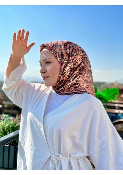 Soft Pamuk Eşarp Mürdüm modelleri