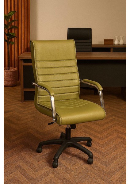 Staryo Yeşil Bilgisayar Koltuğu – Ergonomik Bel Destekli, Ayarlanabilir Yükseklikli