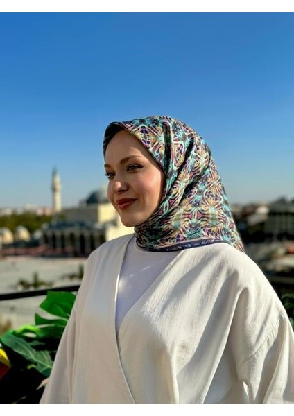 Soft Pamuk Eşarp Turkuaz modelleri