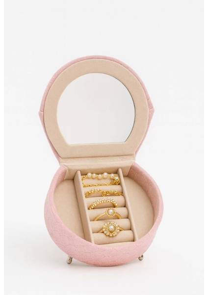 Berjer Figürlü Kadife Desenli Takı Bijuteri Mücevher Kutusu Biblo 16cm Pembe Ithal Ürün indirimleri