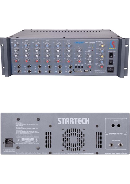 Cooper REV-400 USB 400 Watt Reverbli Cami Anfisi Mono Anfi modelleri