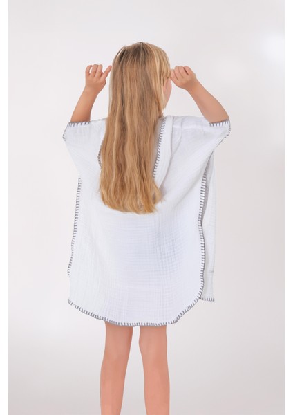 Neşe Home Lino 4 Kat Müslin Panço – Beyaz Renk, 4/6 Yaş, Yumuşak ve Nefes Alabilir fiyatları