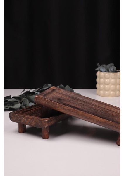 2 Parça Pavlonya Noble Ahşap Sunum ve Servis Seti – Dikdörtgen Servis Tabakları fırsatları