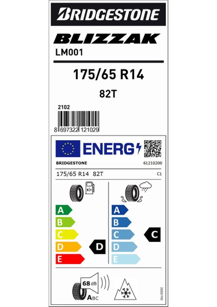 175/65 R14 82T LM001 Oto Kış Lastiği (Üretim Yılı:2025) fiyatları