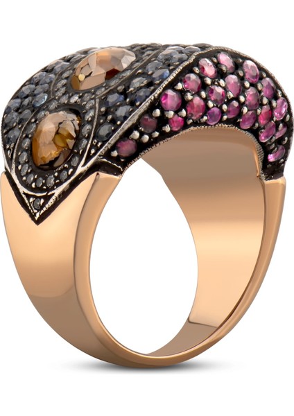 5.92 Karat Pırlanta Safir Yüzük, Gerçek Pırlanta, Sertifikalı Mücevher