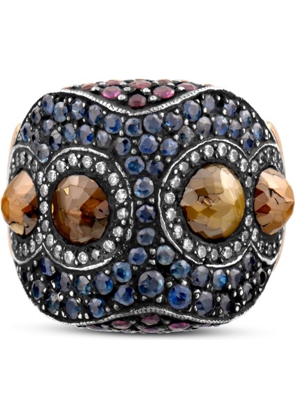 5.92 Karat Pırlanta Safir Yüzük, Gerçek Pırlanta, Sertifikalı Mücevher modelleri