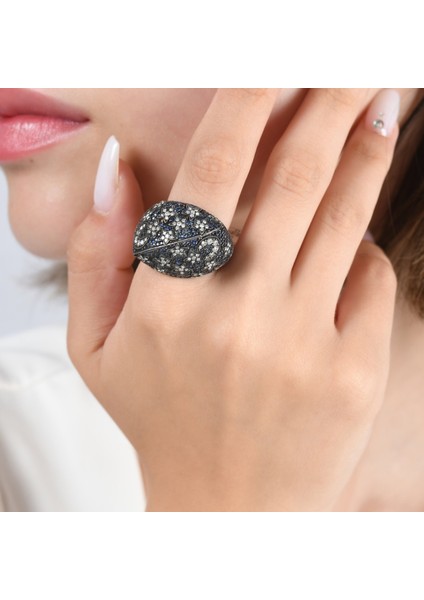 3.8 Karat Pırlanta Safir Yüzük, Ay Yıldız Figürlü, Gerçek Pırlanta, Sertifikalı Mücevher fiyatları