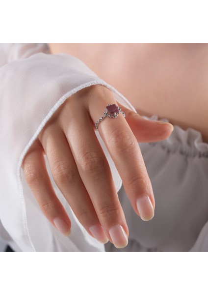 0.78 Karat Pırlanta Rhodolite Yüzük, Gerçek Pırlanta, Sertifikalı Mücevher fiyatları