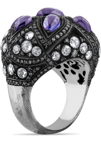 8.8 Karat Pırlanta Safir Yüzük, Gerçek Pırlanta, Sertifikalı Mücevher