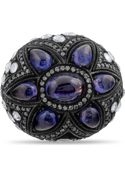 8.8 Karat Pırlanta Safir Yüzük, Gerçek Pırlanta, Sertifikalı Mücevher fırsatları