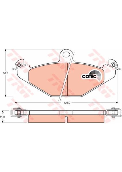 -GDB1041 - Fren Balatası Arka R21 Laguna I 94> Safrane 92> Espace Iıı 96>