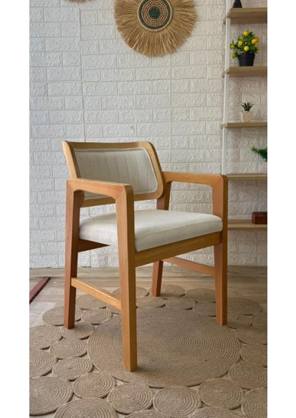 Concept Istanbul Sandalye Teddy Krem Kumaş Naturel Ahşap Sandalye fiyatları