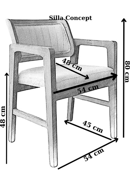 Concept Istanbul Sandalye Teddy Krem Kumaş Naturel Ahşap Sandalye
