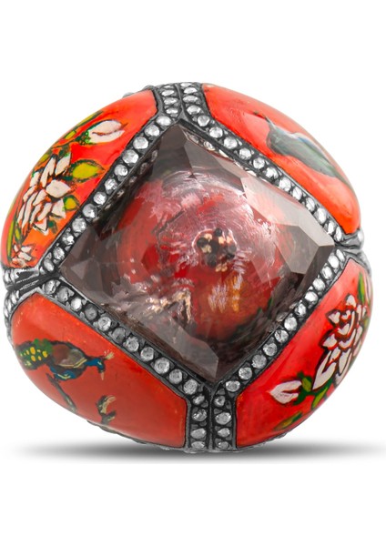 1.01 Karat Pırlanta Yüzük, Kuş ve Çiçek Motifli, Gerçek Pırlanta, Sertifikalı Mücevher modelleri