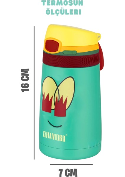 Yeni Koleksiyon 350ML Pipetli Kilitlenebilir Kapaklı Paslanmaz Çelik Çocuk Termos 6 Saat Sıcak/soğuk modelleri