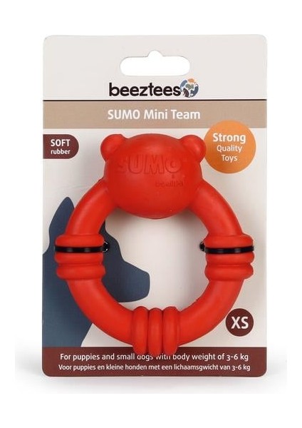 Beeztees Sumo Mını Dental Oyuncak Kırmızı 9,5x10, Cm