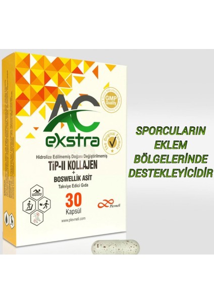 Tip 2 Kollajen, Doğası Değiştirilmemiş, Hidrolize edilmemişTip 2 Kollajen, 30 Kapsül, AC EKSTRA fırsatları