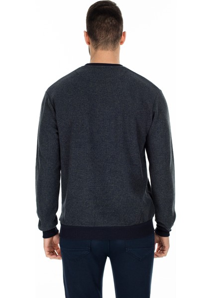 Pamuklu Regular Fit Yarım Fermuarlı Dik Yaka Kazak Erkek Kazak 456112 fiyatları