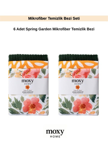 Spring Garden Mikrofiber Temizlik Bezi 2'li Set (6 Adet)