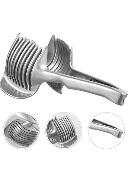 Domates Limon Dilimleme Tutucu Yuvarlak Meyve Soğan Parçalayıcı Kesici Maşa Saplı Paslanmaz Çelik Mutfak Kesim Için Kolay Dilimleme Patates Kireç Gıda Standı Yurt Dış (Yurt Dışından) fırsatları