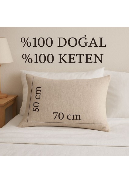 Doğal Keten Dokunuşuyla Derin Uyku: %100 Keten Pamuk 2’li Yastık Kılıfı (50X70 Cm) modelleri