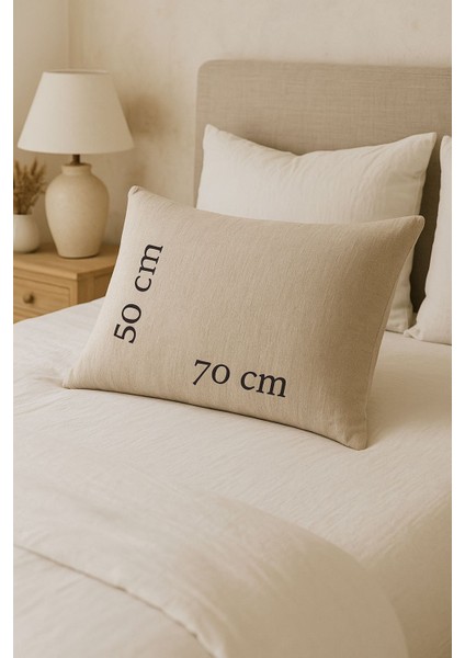 Doğal Keten Dokunuşuyla Derin Uyku: %100 Keten Pamuk 2’li Yastık Kılıfı (50X70 Cm) fırsatları