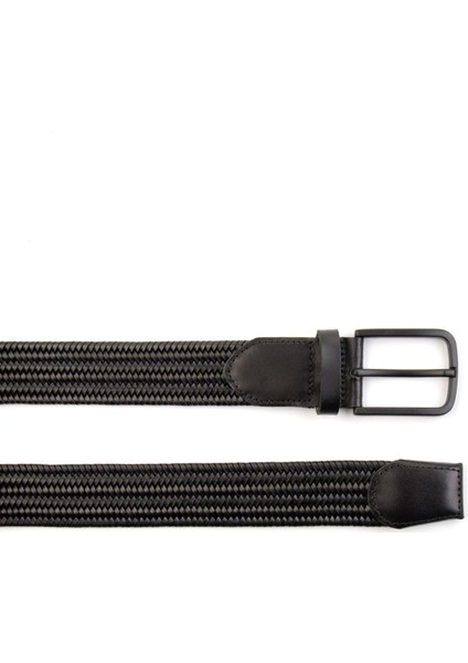 Siyah Örgü Leather Erkek Kemer U08657171203 fiyatları