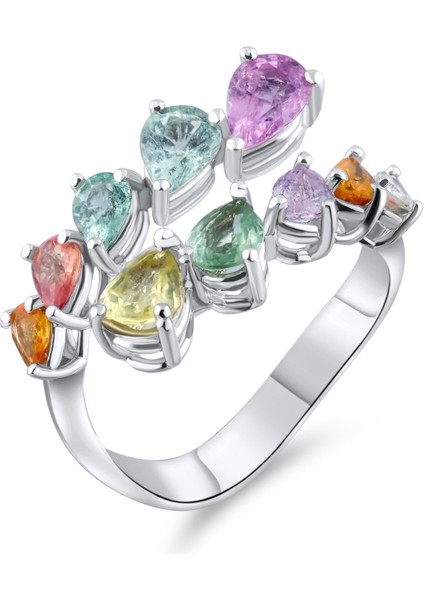 2.34 Karat Turmalin Yüzük, Gerçek Doğal Taş, Sertifikalı Mücevher