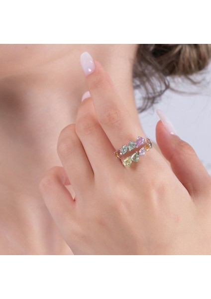 2.34 Karat Turmalin Yüzük, Gerçek Doğal Taş, Sertifikalı Mücevher fiyatları