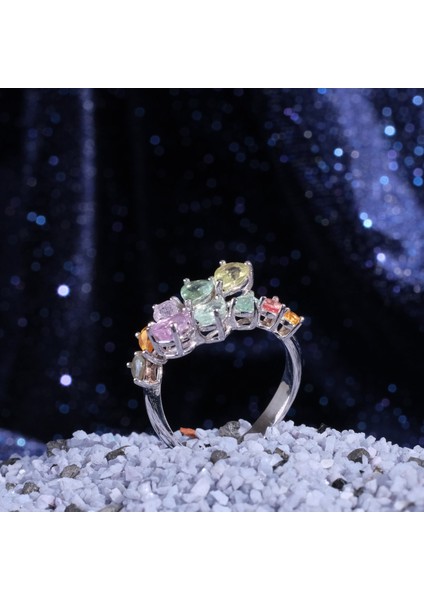 2.34 Karat Turmalin Yüzük, Gerçek Doğal Taş, Sertifikalı Mücevher modelleri