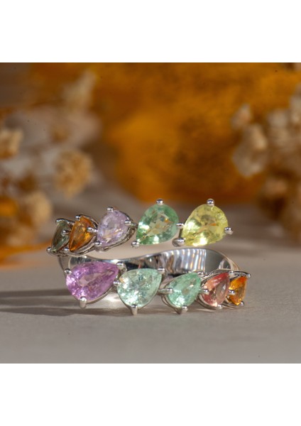 2.34 Karat Turmalin Yüzük, Gerçek Doğal Taş, Sertifikalı Mücevher indirimleri